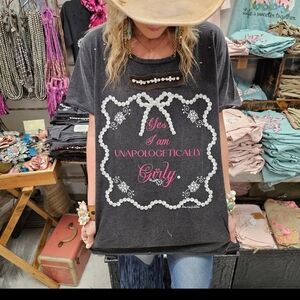 RB13 A Rare Bird Unapologetically Girly Tattered Tee